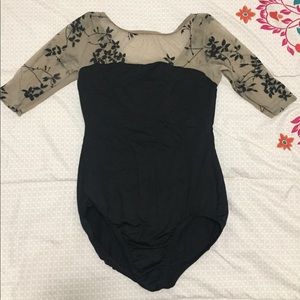 Tan Floral Natalie Dancewear Leotard